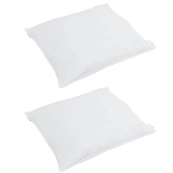 Oreillers 2 pcs Blanc 40 x 40 cm 130gsm 100% coton 
