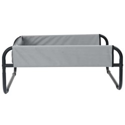 Lit pour chien surélevé Gris clair L tissu Oxford et acier 