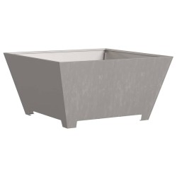 Foyer carré 80x80x40 cm en acier weathering 
