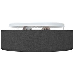 Lumières de plafond dôme noir Ø 38 cm tissu E27 