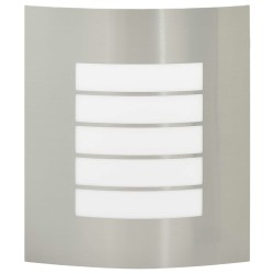 Appliques Murales Extérieures 2 pcs Argent Acier Inoxydable IP44 