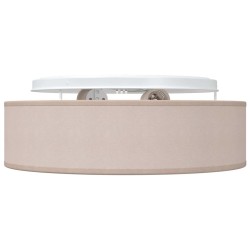Lustres Plafonniers Encastrés Taupe Ø 38 cm Tissu E27 
