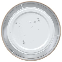 Lustres Plafonniers Encastrés Taupe Ø 38 cm Tissu E27 
