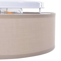 Lustres Plafonniers Encastrés Taupe Ø 38 cm Tissu E27 