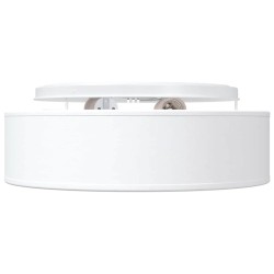 Plafonniers Encadrés Blanc Ø 38 cm Tissu E27 