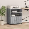 Support d'imprimante avec roulettes sonoma gris 60x48x74 cm 