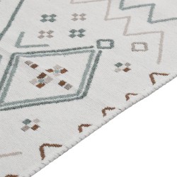 Tapis Beige et bleu 120x180 cm Coton 