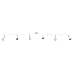 Projecteur plafond 6 voies réglable blanc GU10 