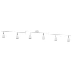 Projecteur plafond 6 voies réglable blanc GU10 