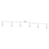 Projecteur plafond 6 voies réglable blanc GU10 