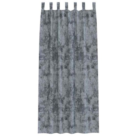 Rideaux en velours 2 pièces avec œillets gris argenté 245 x 140 cm 