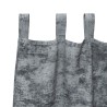 Rideaux en velours 2 pièces avec œillets gris argenté 245 x 140 cm 