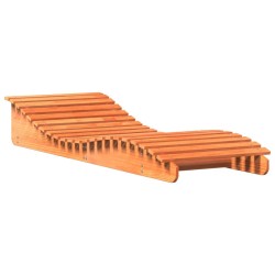 Chaise longue cire marron 205x70x31,5 cm bois massif de pin 