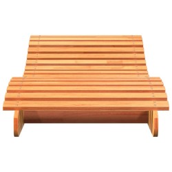 Chaise longue cire marron 205x70x31,5 cm bois massif de pin 
