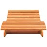 Chaise longue cire marron 205x70x31,5 cm bois massif de pin 