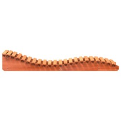 Chaise longue cire marron 205x70x31,5 cm bois massif de pin 