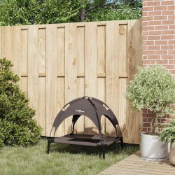 Lit pour chien surélevé Marron Métal 76 x 62 x 70.5 cm Pliable 