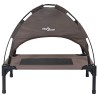Lit pour chien surélevé Marron Métal 76 x 62 x 70.5 cm Pliable 