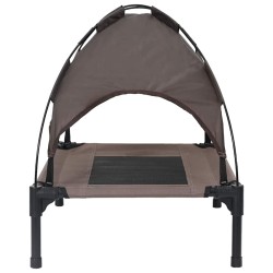 Lit pour chien surélevé Marron Métal 76 x 62 x 70.5 cm Pliable 