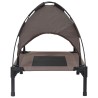 Lit pour chien surélevé Marron Métal 76 x 62 x 70.5 cm Pliable 