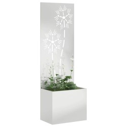 Jardinier avec Panneau Décoratif Argenté 50 x 140 cm 