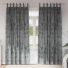 Rideaux en velours 2 pièces avec œillets gris 245x140 cm 