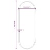 Miroir mural Noir 15x40 cm Ovale 