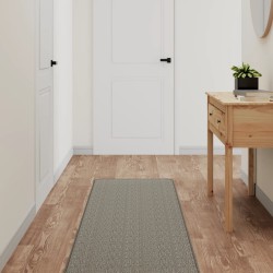 Tapis de couloir aspect sisal argenté 50x150 cm 