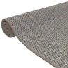 Tapis de couloir aspect sisal argenté 50x150 cm 