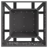 brasero carré noir 60x60x30 cm en acier 