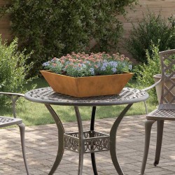 Bacs à plantes de jardin , 5 pcs, 50x50x15 cm en acier corten. 