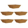 Bacs à plantes de jardin , 5 pcs, 50x50x15 cm en acier corten. 