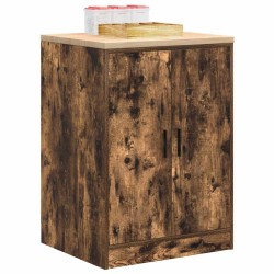 Armoire de rangement de garage chêne fumé 60x51x85 cm bois pin 