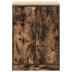 Armoire de rangement de garage chêne fumé 60x51x85 cm bois pin 