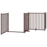 Barrière pour chiens avec porte 4 panneaux bois de sapin massif 