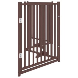 Barrière pour chiens avec porte 4 panneaux bois de sapin massif 