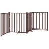 Barrière pour chiens avec porte 4 panneaux bois de sapin massif 