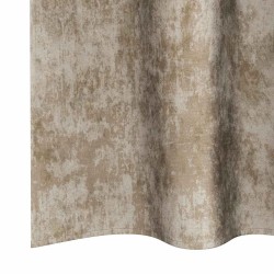 Rideaux en velours 2 pcs avec œillets Champagne 245 x 140 cm 