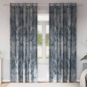 Paire de rideaux en velours 2 pièces avec œillets gris argent, 245 x 140 cm 
