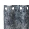 Paire de rideaux en velours 2 pièces avec œillets gris argent, 245 x 140 cm 
