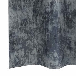 Paire de rideaux en velours 2 pièces avec œillets gris argent, 245 x 140 cm 
