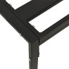 Tabourets de jardin et coussins gris lot de 2 60x60x35 cm acier 