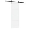 Porte coulissante avec quincaillerie blanche 78x211 cm en bois massif de pin 