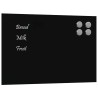 Tableau noir magnétique mural Noir 40x30 cm Verre trempé 