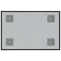 Tableau noir magnétique mural Noir 40x30 cm Verre trempé 