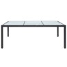 Table à dîner d'extérieur Noir 200x150x74 cm Résine tressée 