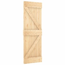 Porte coulissante et kit de quincaillerie 85x210 cm pin massif 
