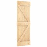 Porte coulissante et kit de quincaillerie 85x210 cm pin massif 