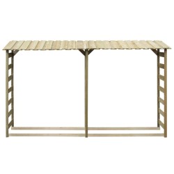 Abri de bois de chauffage 300 x 44 x 176 cm Pinède imprégnée 