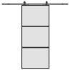 Porte coulissante avec kit de quincaillerie noir 90x205 cm 